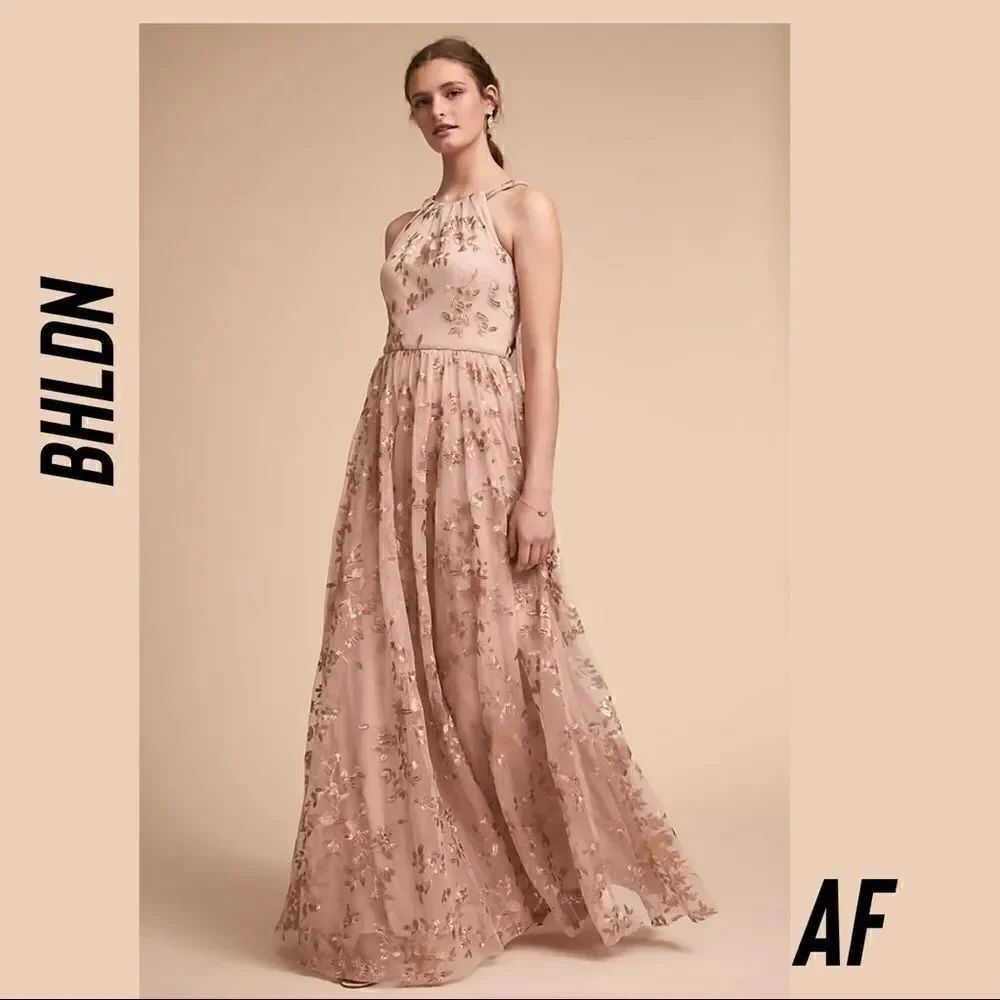 BHLDN ANTONIA DRESS NEW SIZE 10 ROSE GOLD